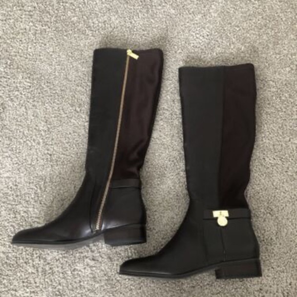 Michael Kors Hamilton Tall Brown Boots - Picture 2 of 4
